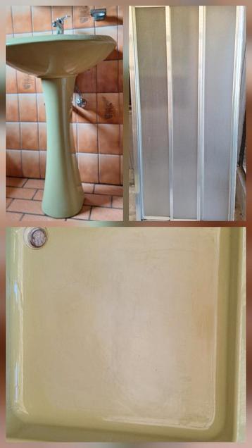 Retro douche bak 80op80  ,schuifdeur, regendouch 25 cm nieuw, Enlèvement, Comme neuf