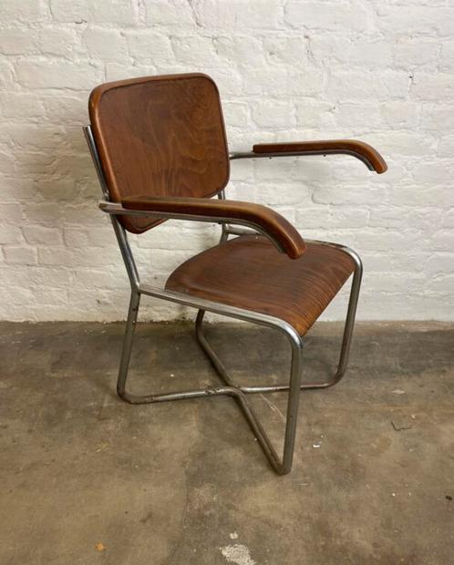 Vintage Robert Slezak Bauhaus stoel, Antiek en Kunst, Antiek | Meubels | Stoelen en Sofa's