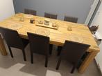 Table en bois 6 personnes weba, Huis en Inrichting, Tafels | Eettafels, Ophalen, Bois, Eikenhout, Zo goed als nieuw