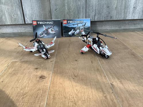 Twee lego technic vliegtuig/helicopter, Verzamelen, Transformers, Zo goed als nieuw, Ophalen