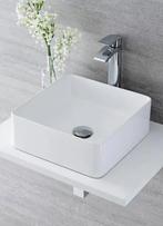2 lavabo Opbouw wit 40x40x15 keramiek, Ophalen, Zo goed als nieuw, Steen, Wastafel
