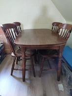 tafel met 4 stoelen, Huis en Inrichting, Tafels | Eettafels, Ophalen, Gebruikt, 100 tot 150 cm, 50 tot 100 cm
