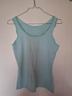 Top basique bleu clair avec bordure en dentelle, Zeeman, Enlèvement, Porté, Bleu