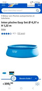 Ensemble piscine intex 457 x 122, Jardin & Terrasse, Piscines, Enlèvement