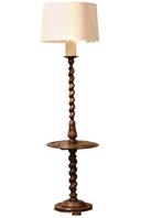 Franse gebeeldhouwde en gerst twist vloerlamp met tafel, Enlèvement ou Envoi