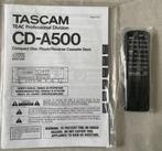 Tascam CDA 500, Audio, Tv en Foto, Overige merken, Ophalen of Verzenden, Zo goed als nieuw, Cd-speler