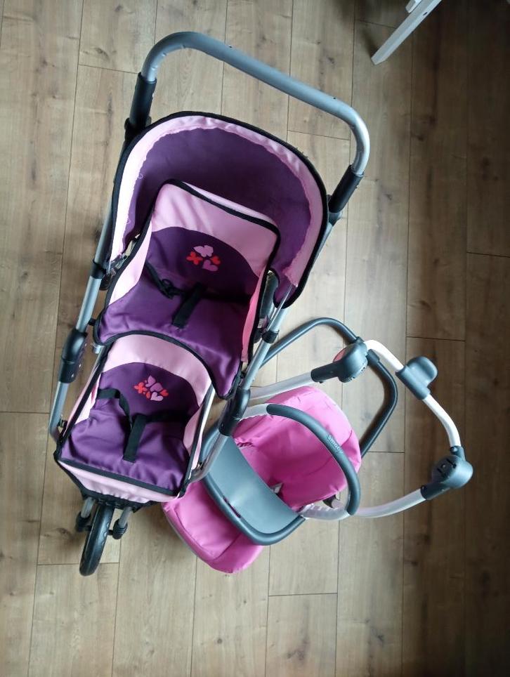 Smoby Poppen (buggy + maxicosi 3in1), Kinderen en Baby's, Speelgoed | Poppen, Gebruikt, Overige typen, Ophalen