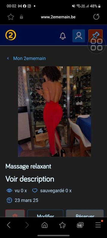 Ontspannende massage  beschikbaar voor biedingen