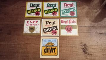Bierlabel lot van de brouwerij Neyt