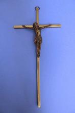 Crucifix en laiton - 25cm - Christ en croix, Enlèvement ou Envoi
