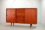 Vintage HP Hansen Deens Design teak dressoir wandkast, 1960s, Huis en Inrichting, Kasten | Dressoirs, Ophalen, Gebruikt, Met deur(en)