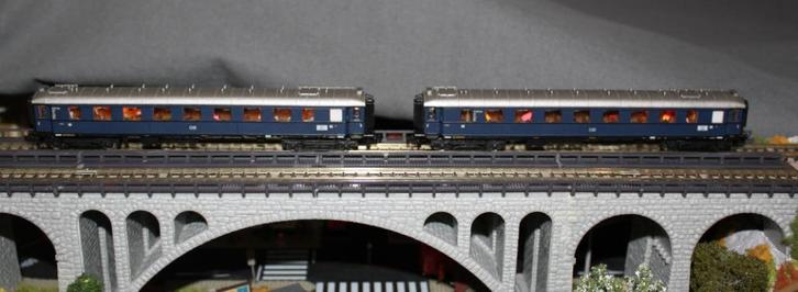 Minitrix 15734 & 36 éclairés et 16 pers. TTBel état N 1/160, Hobby en Vrije tijd, Modeltreinen | N-Spoor, Zo goed als nieuw, Wagon