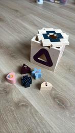 Puzzel houten kubus vormen, Kinderen en Baby's, Ophalen, Zo goed als nieuw