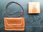 Lederen retro portemonnee voor rond de nek en leder opberg, Handtassen en Accessoires, Ophalen of Verzenden, Zo goed als nieuw