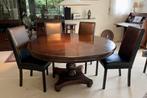 Ronde eettafel, Huis en Inrichting, Ophalen, Gebruikt, Vijf personen of meer, Teakhout