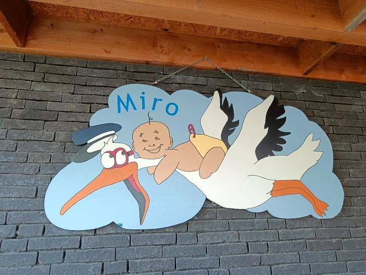 Geboortebord, Kinderen en Baby's, Kraamcadeaus en Geboorteborden, Zo goed als nieuw, Geboortebord, Ophalen