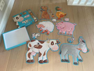 Puzzels Djeco dieren, Ophalen of Verzenden, 10 tot 50 stukjes, 2 tot 4 jaar