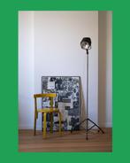 Vintage industriële vloerlamp met Raak Amsterdam onderdelen, Huis en Inrichting, Lampen | Vloerlampen, Gebruikt, Ophalen of Verzenden
