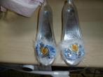 Chaussures en verre Cinderella (plastique) taille 36, Comme neuf, Enlèvement ou Envoi, Cendrillon ou Belle, Vêtements ou Textile