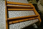Vintage houten wandrek/ muurrek met 6 haakjes, Huis en Inrichting, Ophalen, Zo goed als nieuw