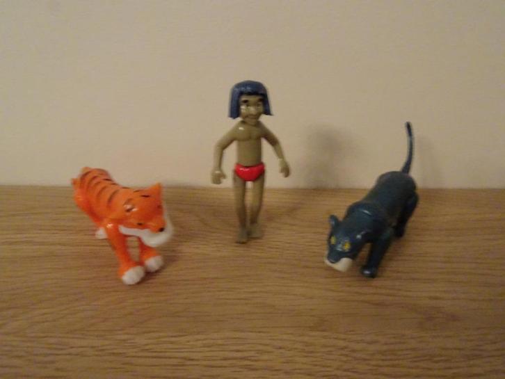 3 Nesquik-figuren - The Jungle Book - Disney, Verzamelen, Disney, Zo goed als nieuw, Beeldje of Figuurtje, Leeuwenkoning of Jungle Boek