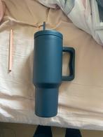 Grote donker blauwr drinkfles met rietje, Ophalen of Verzenden, Zo goed als nieuw