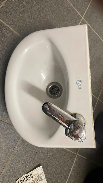 Lave main +robinet  35X26, Enlèvement, Utilisé, Lavabo