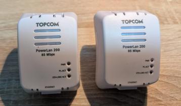 2 x Topcom 200 PowerLine internet adapter beschikbaar voor biedingen