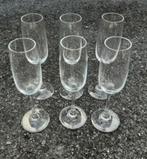 Glazen op voet : 6 x aperitief glazen champagne ( 5  sets ), Comme neuf, Enlèvement ou Envoi