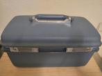 Vintage blauwe Samsonite beautycase met sleutelzakjes aan de, Ophalen