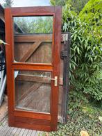 Meranti deur dubbel glas geen sleutel of kozijn, Gebruikt, Overige typen, 150 tot 225 cm, Inclusief glas