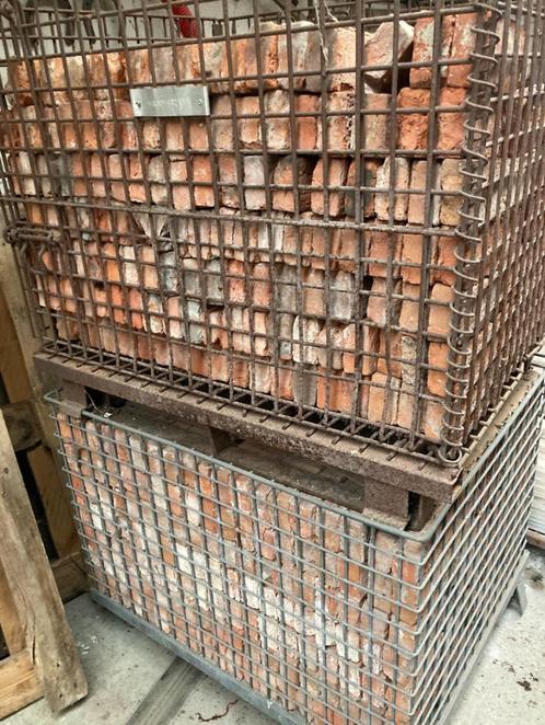 Authentieke oude bakstenen – gerecupereerd (4 palletten), Doe-het-zelf en Bouw, Metselstenen, Gebruikt, Bakstenen, Ophalen