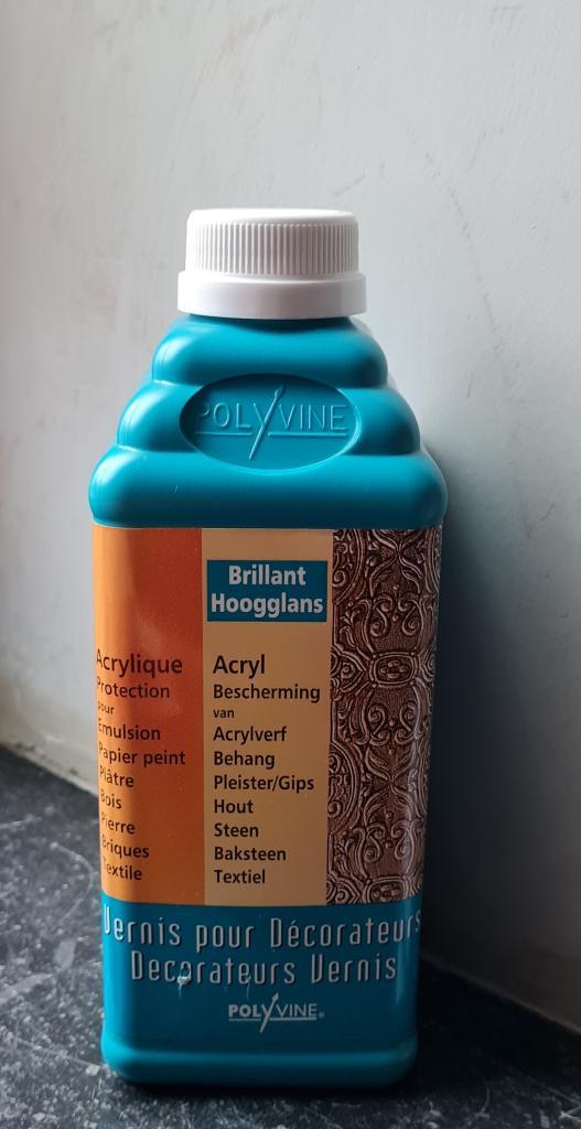 Polyvine decorateurs vernis hoogglans 1 Liter, Doe-het-zelf en Bouw, Verf, Beits en Lak, Nieuw, Minder dan 5 liter, Overige kleuren