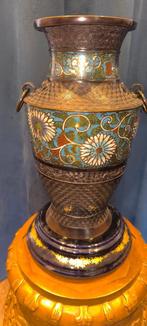 Vaza cloisonee din bronz meiji period, Antiek en Kunst, Ophalen of Verzenden