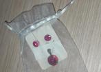 Parure Boucles d'Oreilles pierre rose et Pendentif pierre ro, Bijoux, Sacs & Beauté, Boucles d'oreilles, Puces ou Clous, Rose