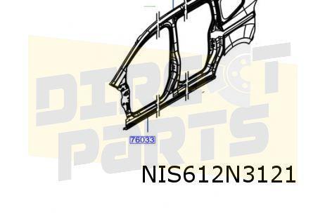 Nissan Townstar / Renault Kangoo A-stijl Links Origineel! 76, Auto-onderdelen, Carrosserie, Spatbord, Nissan, Renault, Nieuw, Verzenden