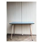 1950s vintage Formica tafel in blauw, Enlèvement, Comme neuf