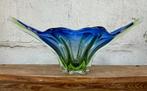 Murano splash bowl, groen-blauw 1960s, Antiek en Kunst, Ophalen of Verzenden