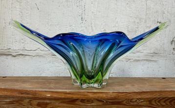 Murano splash bowl, groen-blauw 1960s