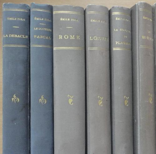 6 tomes - Les Rougon Macquart + Rome - Zola romans 1890-96, Antiquités & Art, Antiquités | Livres & Manuscrits, Enlèvement ou Envoi