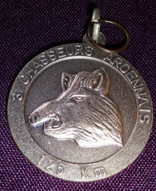 Médaille de Marche ABL des 3e Chasseurs Ardennais 125 km, Collections, Objets militaires | Général, Armée de terre, Envoi