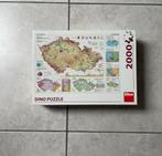 Puzzel landkaart Tsjechië van 2000 stukjes, Hobby en Vrije tijd, Denksport en Puzzels, Ophalen, Meer dan 1500 stukjes, Zo goed als nieuw