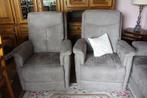 Deux fauteuils gris en tissu et en excellent état, Ophalen, Zo goed als nieuw