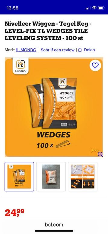 Leveling system wedges 1700 st halve prijs beschikbaar voor biedingen