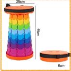 Tabouret H 45cm (maximum) plastique téléscopique, Enlèvement ou Envoi, Réglable en hauteur, Comme neuf, Plastique