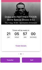 Drake Concert Tickets, Tickets en Kaartjes, Twee personen, Augustus