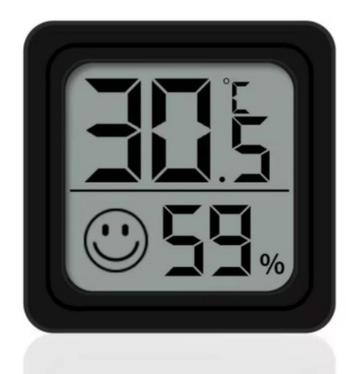 Thermometer Hygrometer met Comfortindicator - Zwart  beschikbaar voor biedingen