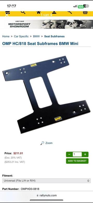 OMP Floor mounts voor bmw en mini beschikbaar voor biedingen