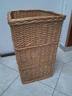 Ancien grand panier à linge en osier, Ophalen, Gebruikt, Mand, Riet