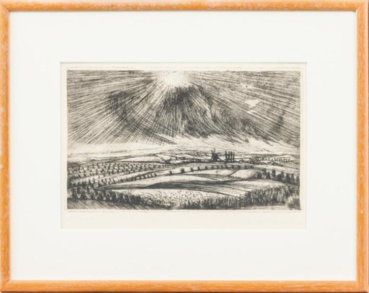 Jacques Boonen (1911-1968): Oogst (49 x 38 cm), Antiek en Kunst, Kunst | Etsen en Gravures, Ophalen of Verzenden